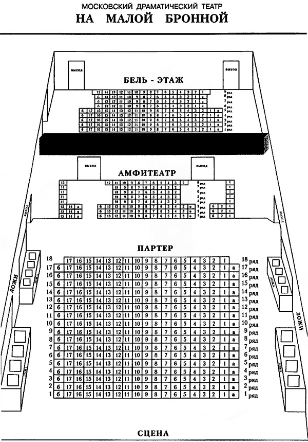 Пушкинский театр схема зала